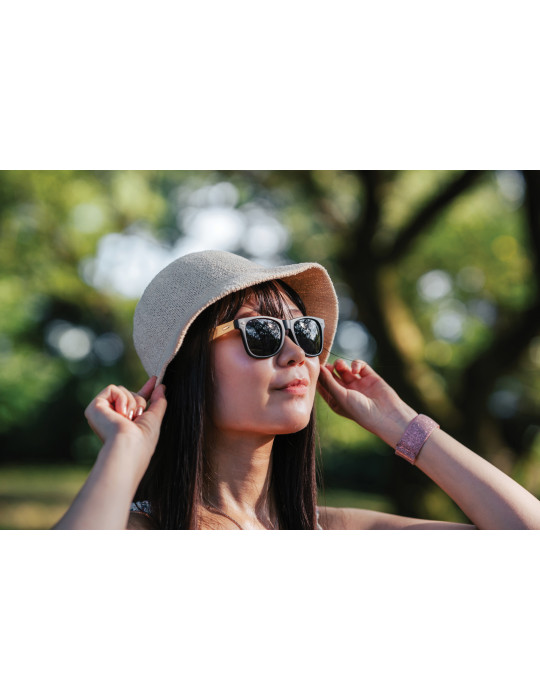 Lunettes soleil bambou et plastique RCS personnalisables