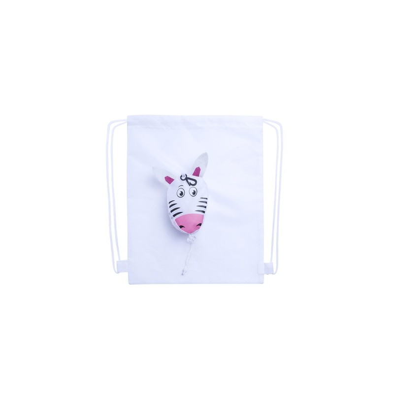 Sac à Dos Pliable Personnalisé Éco-responsable pour Enfants Kissa Matières : polyester Couleurs : blanc