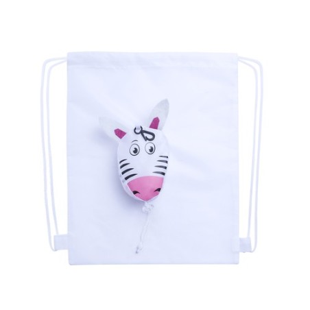 Sac à Dos Pliable Personnalisé Éco-responsable pour Enfants Kissa Matières : polyester Couleurs : blanc