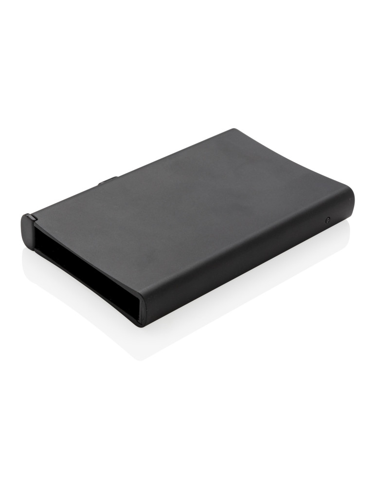 Porte-cartes aluminium à glissière RFID personnalisable