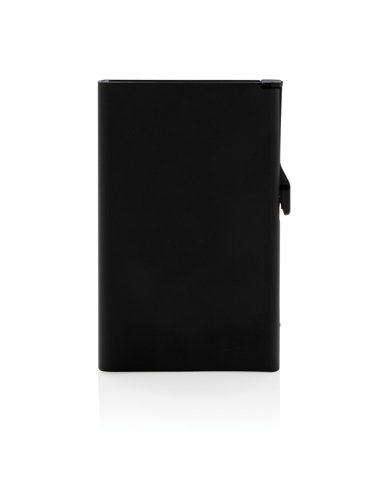 Porte-cartes aluminium à glissière RFID personnalisable
