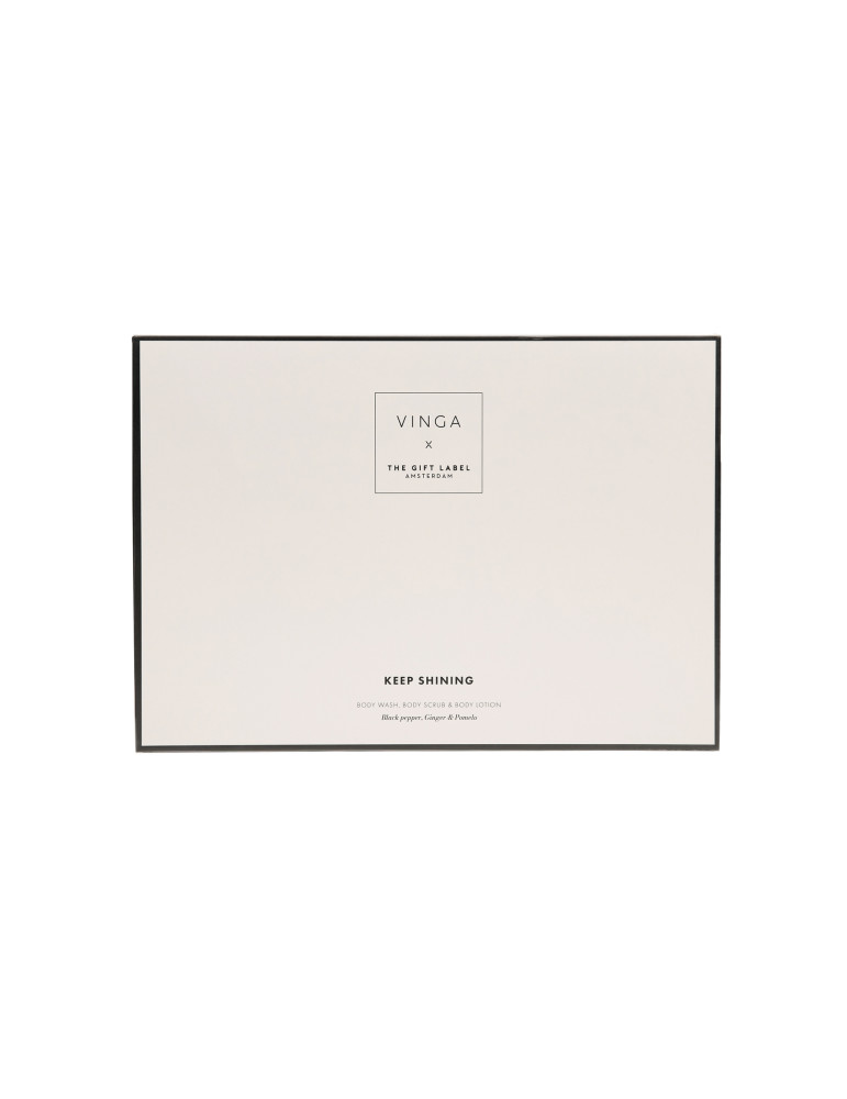 Coffret soins corporels VINGA x TGL trois tubes 200 ml publicitaire