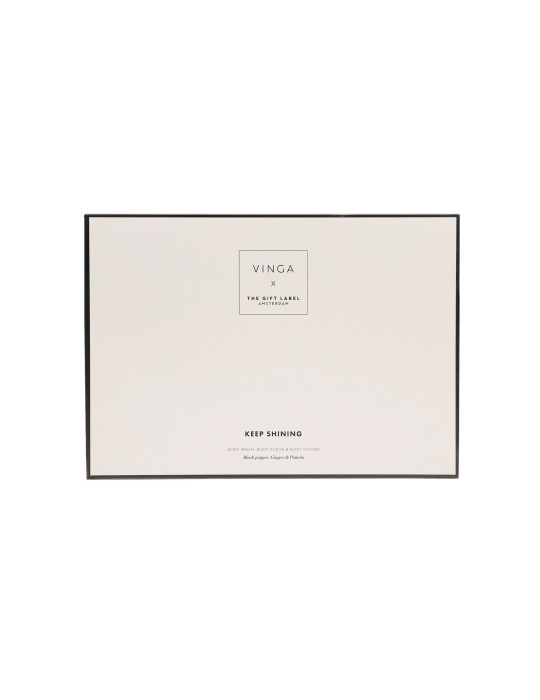 Coffret soins corporels VINGA x TGL trois tubes 200 ml publicitaire
