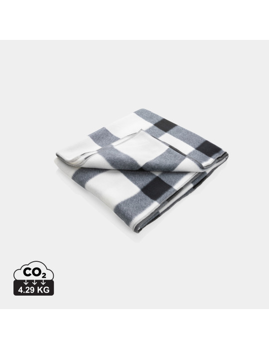Plaid polaire à carreaux 127 × 152 cm personnalisable