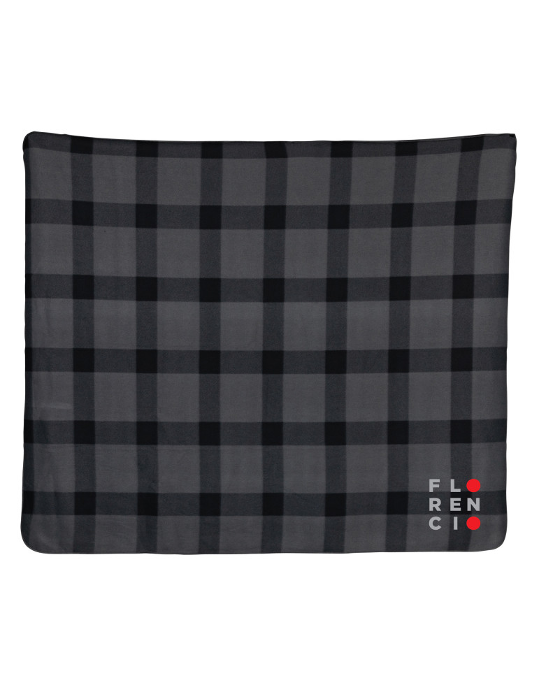 Plaid polaire à carreaux 127 × 152 cm personnalisable
