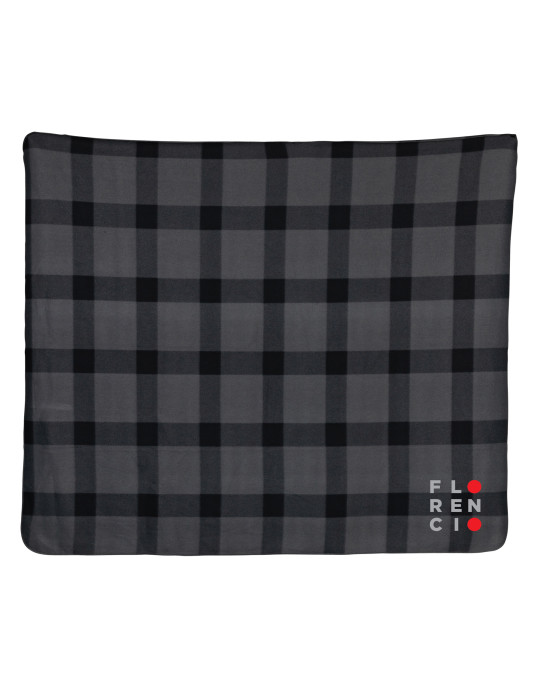 Plaid polaire à carreaux 127 × 152 cm personnalisable