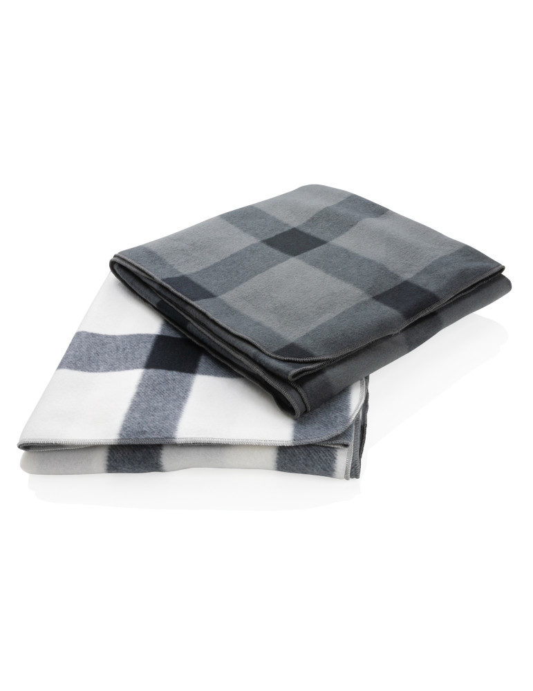 Plaid polaire à carreaux 127 × 152 cm personnalisable