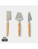 Trois couteaux à fromage Vinga Retro manches frêne personnalisable