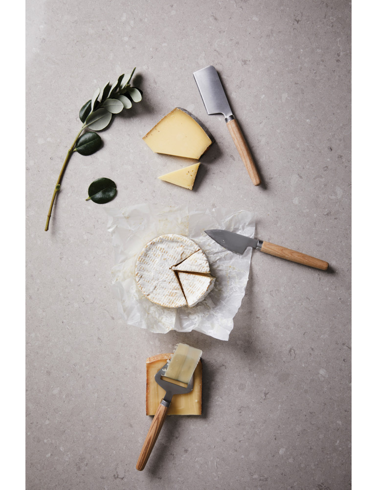 Trois couteaux à fromage Vinga Retro manches frêne personnalisable