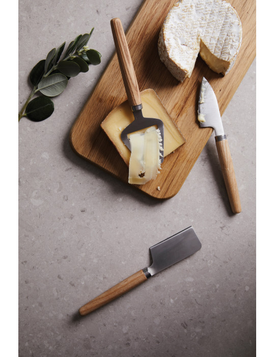 Trois couteaux à fromage Vinga Retro manches frêne personnalisable