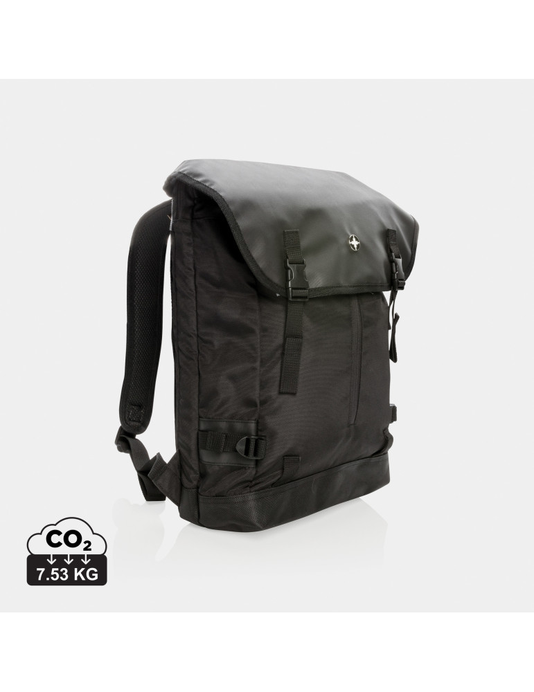 Sac à dos Swiss Peak 17 pouces à rabat personnalisable