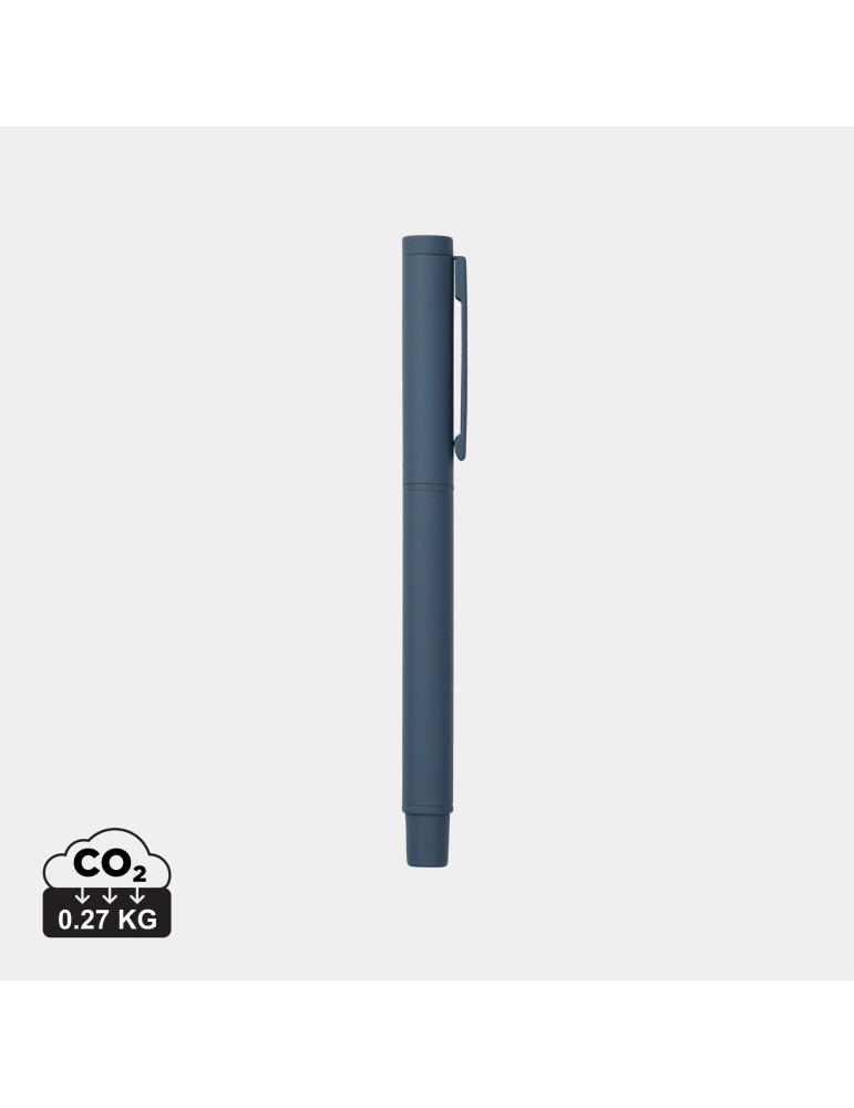 Stylo Vinga Baltimore en acier recyclé RCS encre bleue personnalisable