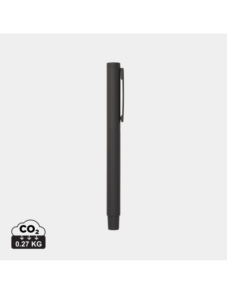 Stylo Vinga Baltimore en acier recyclé RCS encre bleue personnalisable