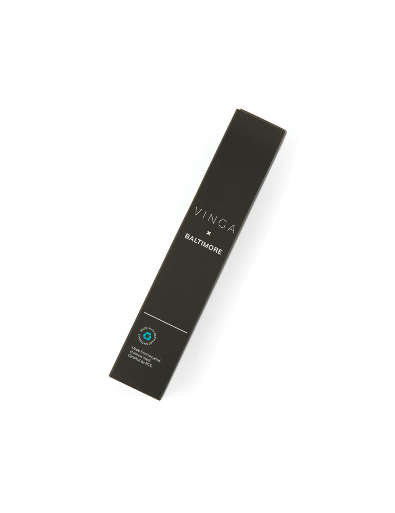 Stylo Vinga Baltimore en acier recyclé RCS encre bleue personnalisable
