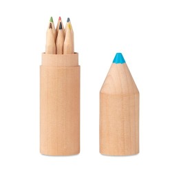 6 Crayons en Étui en Bois - PETIT COLORET 2
