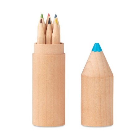 6 Crayons en Étui en Bois - PETIT COLORET
