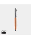 Stylo bille Vinga Bosler acier recyclé RCS encre bleue personnalisable