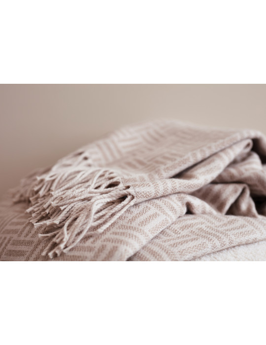 Plaid jacquard Vinga Lenox à motif géométrique personnalisable