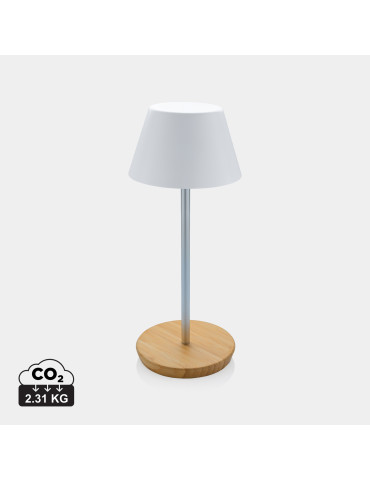 Lampe Pure Glow rechargeable RCS et bambou personnalisable