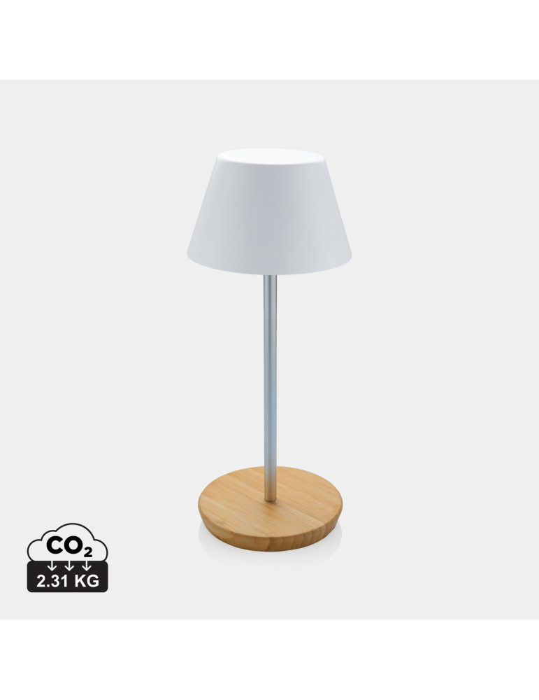 Lampe Pure Glow rechargeable RCS et bambou personnalisable