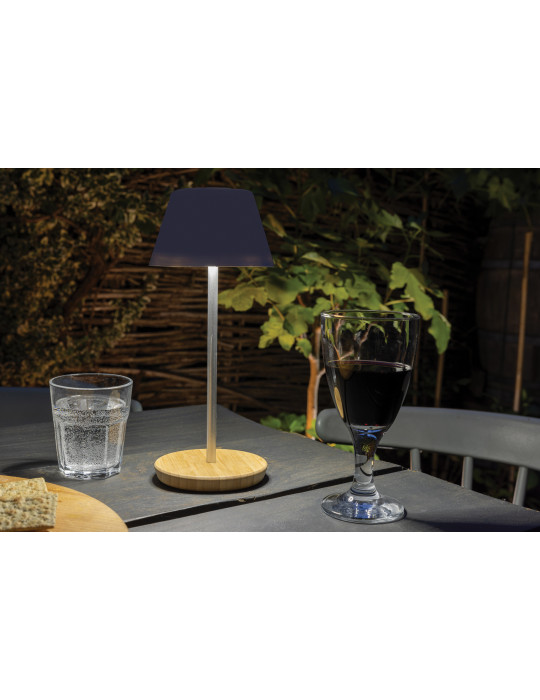 Lampe Pure Glow rechargeable RCS et bambou personnalisable