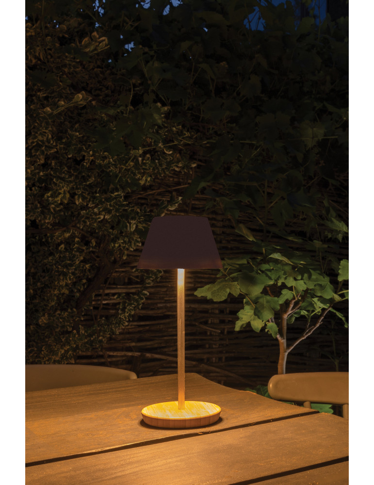 Lampe Pure Glow rechargeable RCS et bambou personnalisable