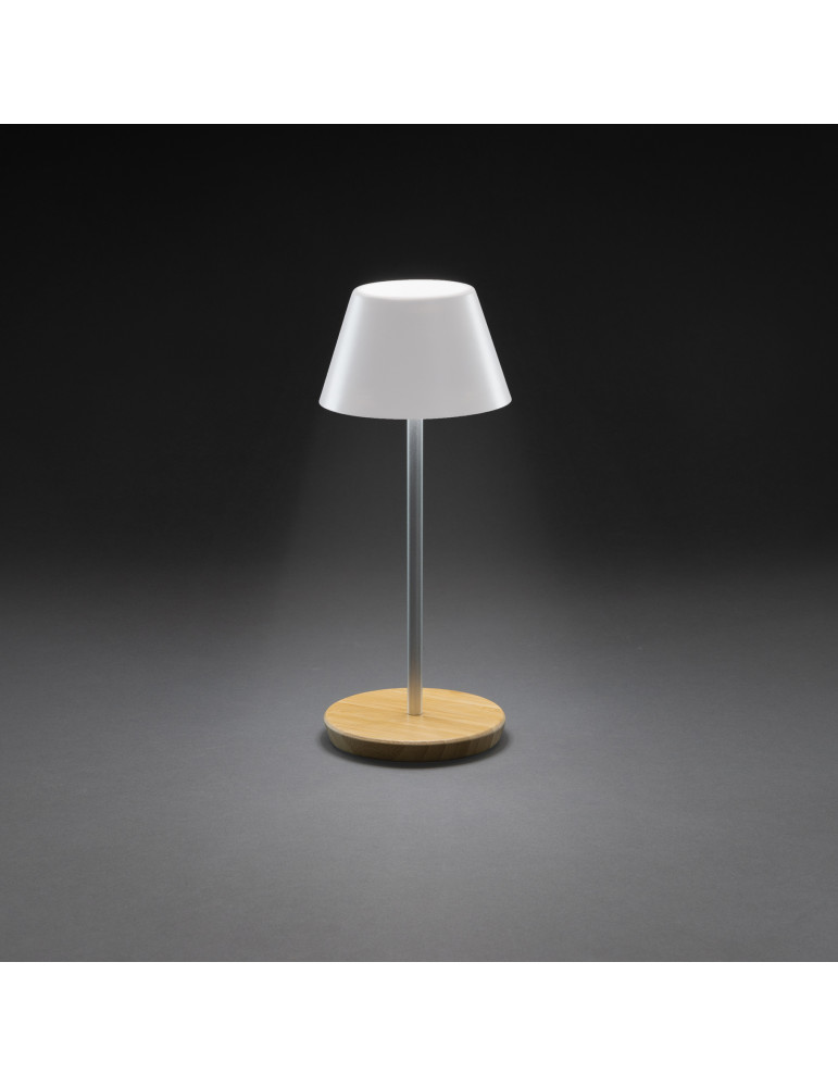 Lampe Pure Glow rechargeable RCS et bambou personnalisable