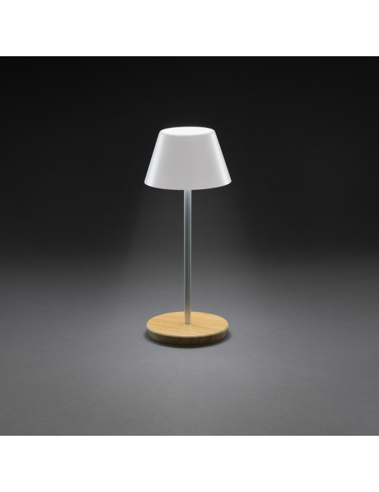 Lampe Pure Glow rechargeable RCS et bambou personnalisable