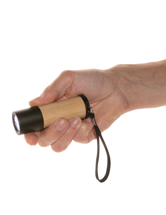 Lampe torche bambou et ABS recyclé RCS personnalisable