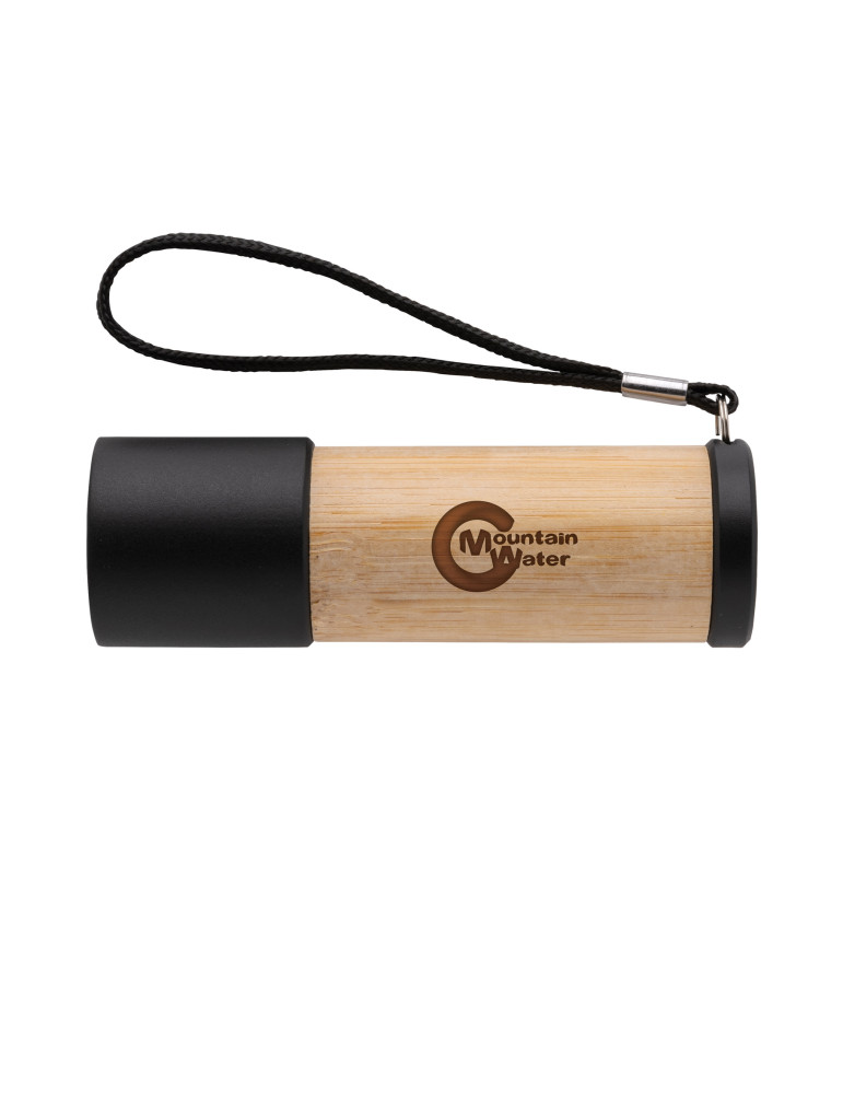 Lampe torche bambou et ABS recyclé RCS personnalisable