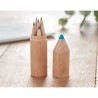 Crayons en bois personnalisés - 6 pièces dans un étui - Petit Coloret Matières : bois Couleurs : bois goodies publicitaire événe