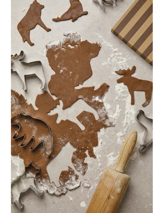 Cinq grands emporte-pièces Vinga Nordic en inox personnalisable