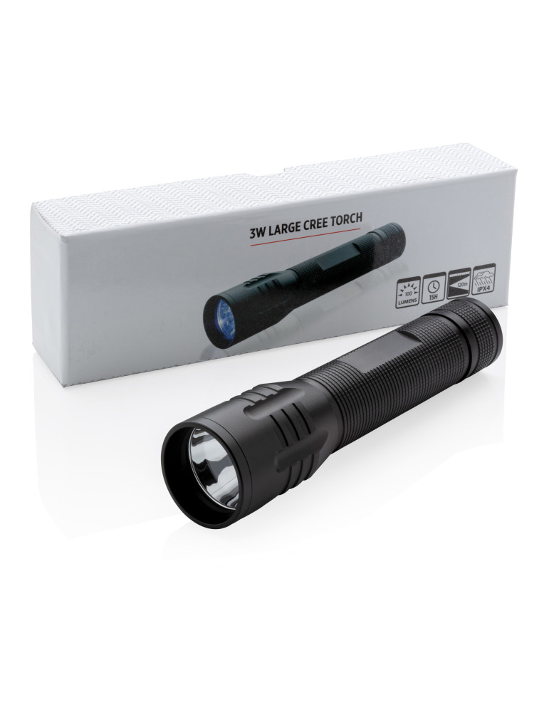 Lampe torche CREE 3 W large 100 lm personnalisable