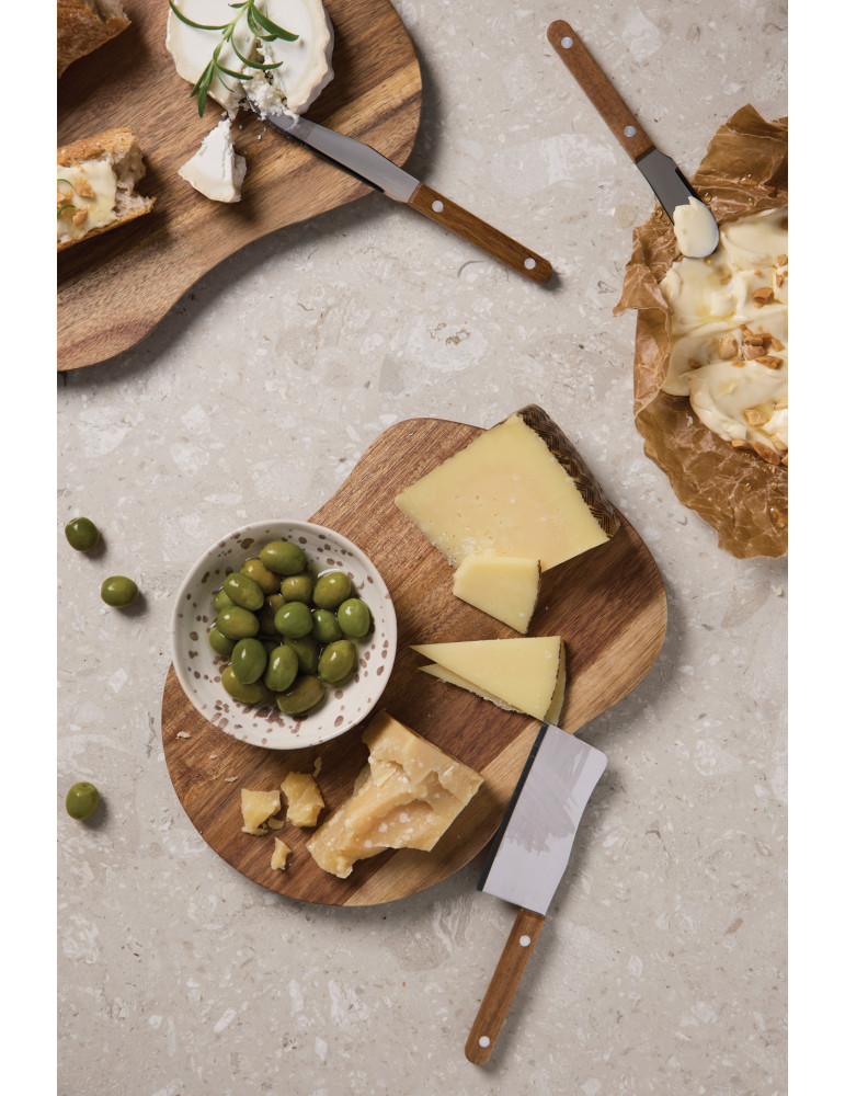 Coffret fromage Vinga Veia planche et trois couteaux personnalisable