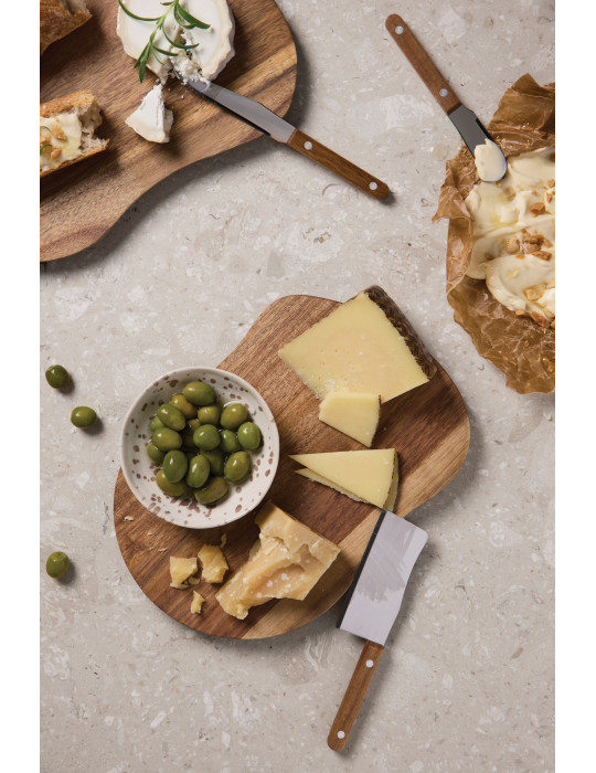 Coffret fromage Vinga Veia planche et trois couteaux personnalisable