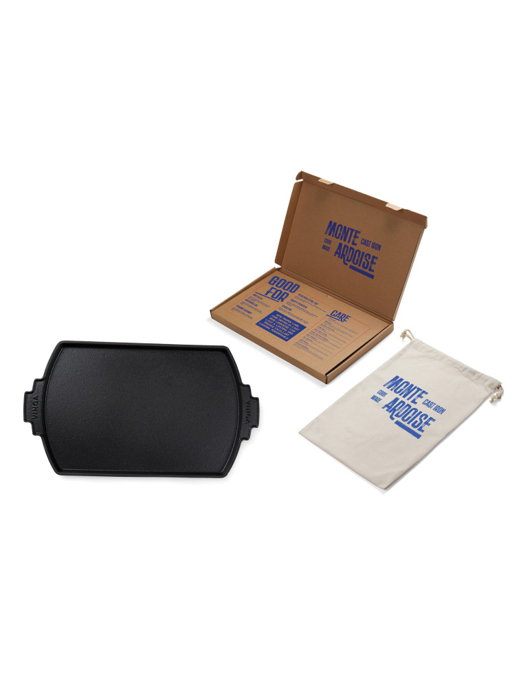Plancha Vinga Monte Ardoise 41 × 23 cm fonte émaillée personnalisable