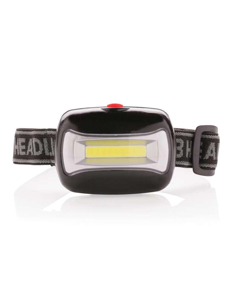 Lampe frontale COB avec bandeau réglable personnalisable