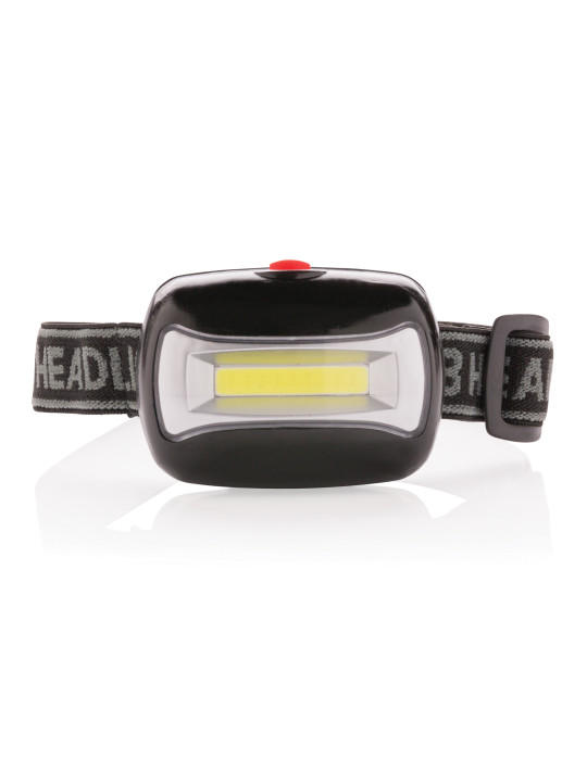 Lampe frontale COB avec bandeau réglable personnalisable