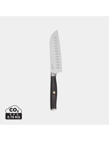 Santoku Vinga Tara lame alvéolée 14 cm acier recyclé personnalisable