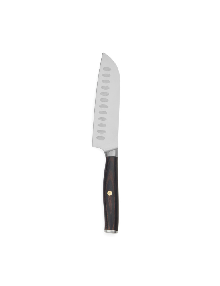 Santoku Vinga Tara lame alvéolée 14 cm acier recyclé personnalisable