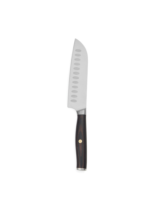Santoku Vinga Tara lame alvéolée 14 cm acier recyclé personnalisable