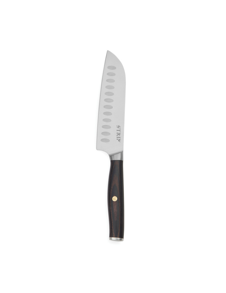Santoku Vinga Tara lame alvéolée 14 cm acier recyclé personnalisable
