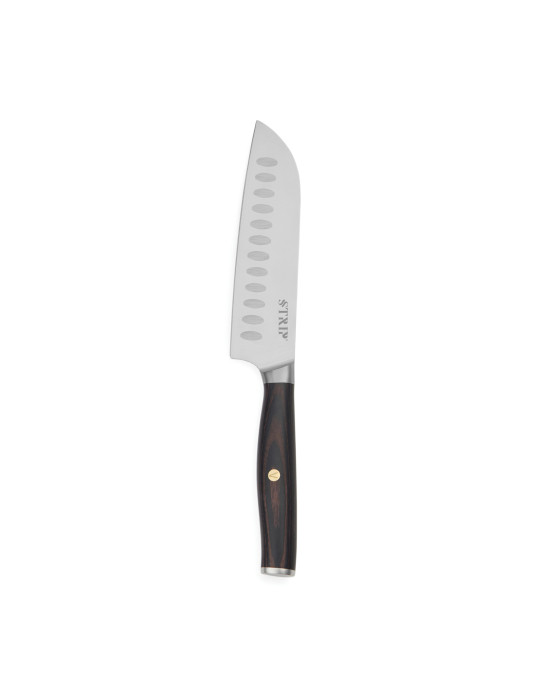 Santoku Vinga Tara lame alvéolée 14 cm acier recyclé personnalisable