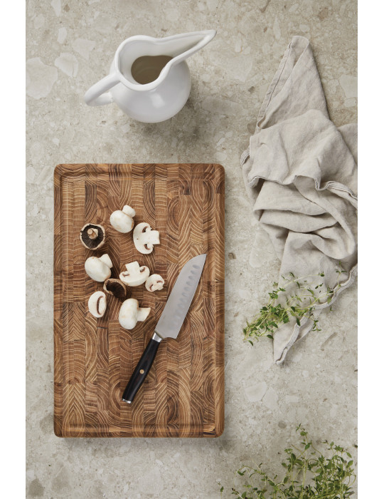 Santoku Vinga Tara lame alvéolée 14 cm acier recyclé personnalisable
