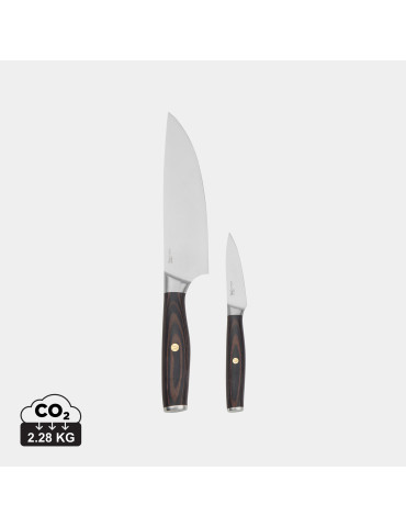 Set du chef Vinga Tara deux couteaux inox personnalisable