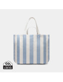 Sac de plage rayé Vinga Lagoa toile recyclée GRS personnalisable