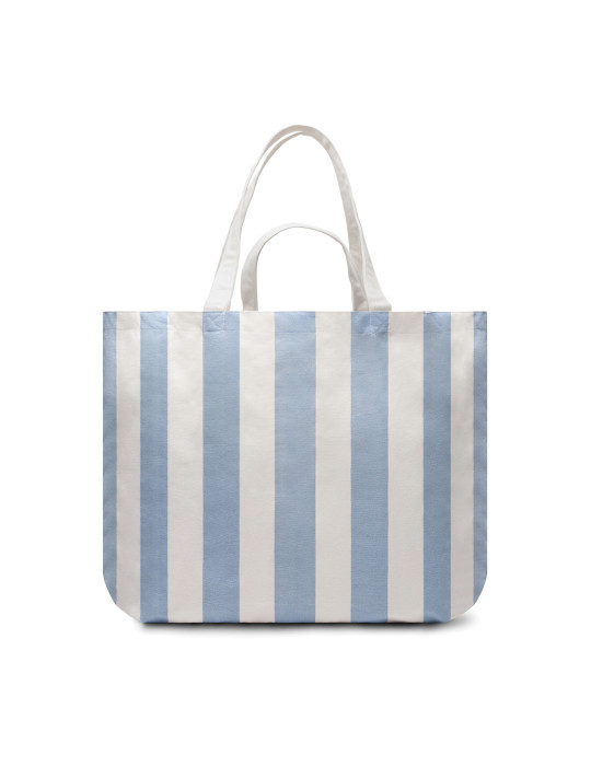 Sac de plage rayé Vinga Lagoa toile recyclée GRS personnalisable
