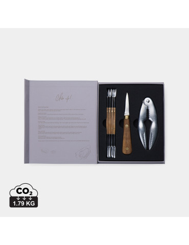 Coffret Vinga Histoire des fruits de mer en forme de livre personnalisable