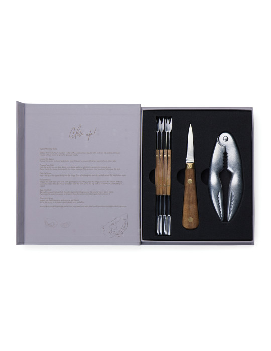 Coffret Vinga Histoire des fruits de mer en forme de livre personnalisable