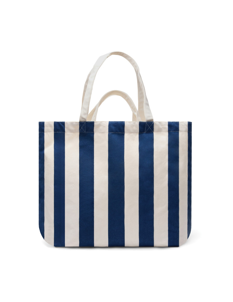 Sac de plage rayé Vinga Lagoa toile recyclée GRS personnalisable